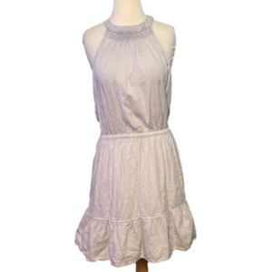 Cloth & Stone Anthropology Sleeveless Halter Dress Smocking Pale Blue M